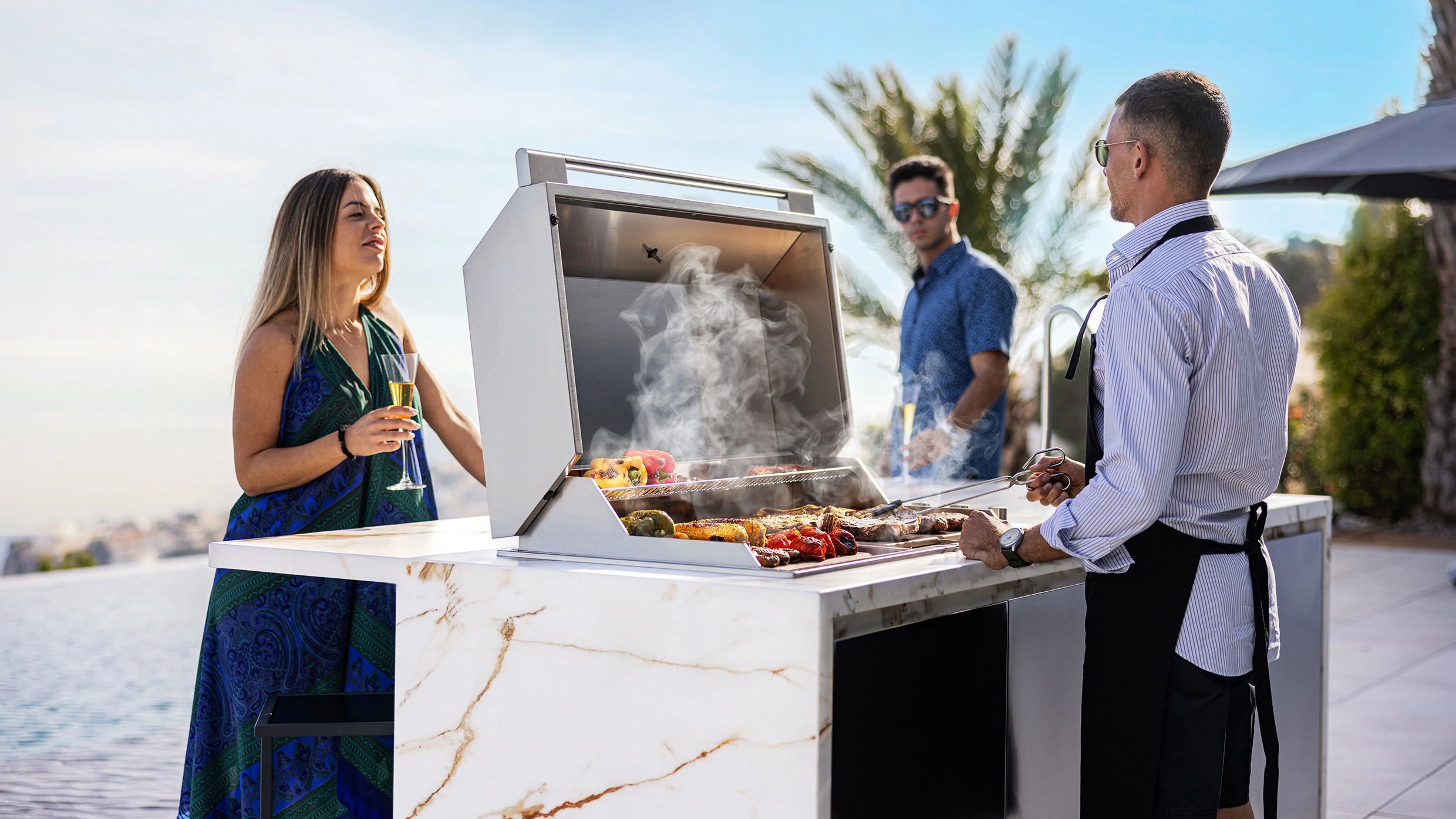 outdoor kitchen island bar