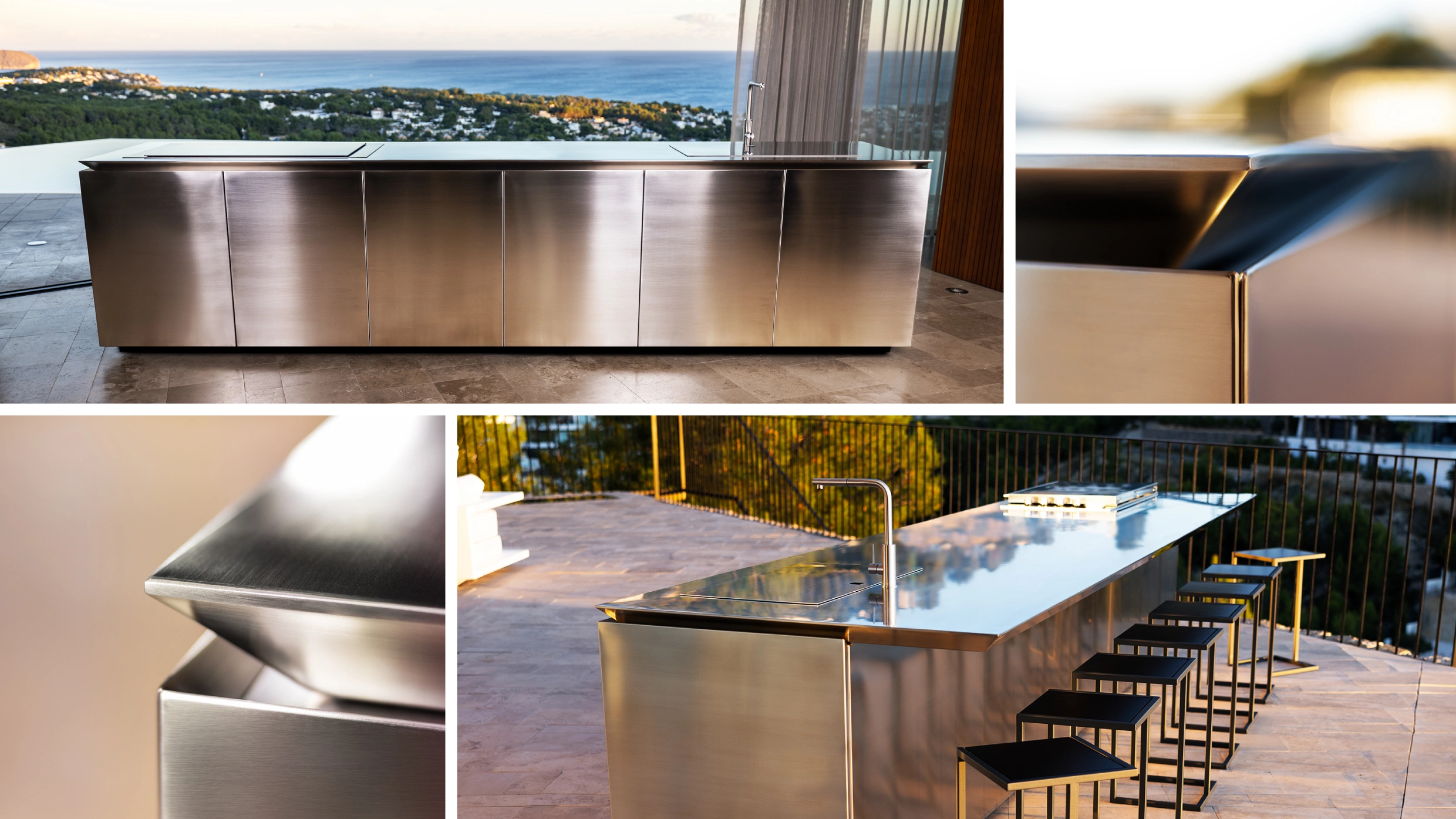 stainless steel modular outdoor kitchen