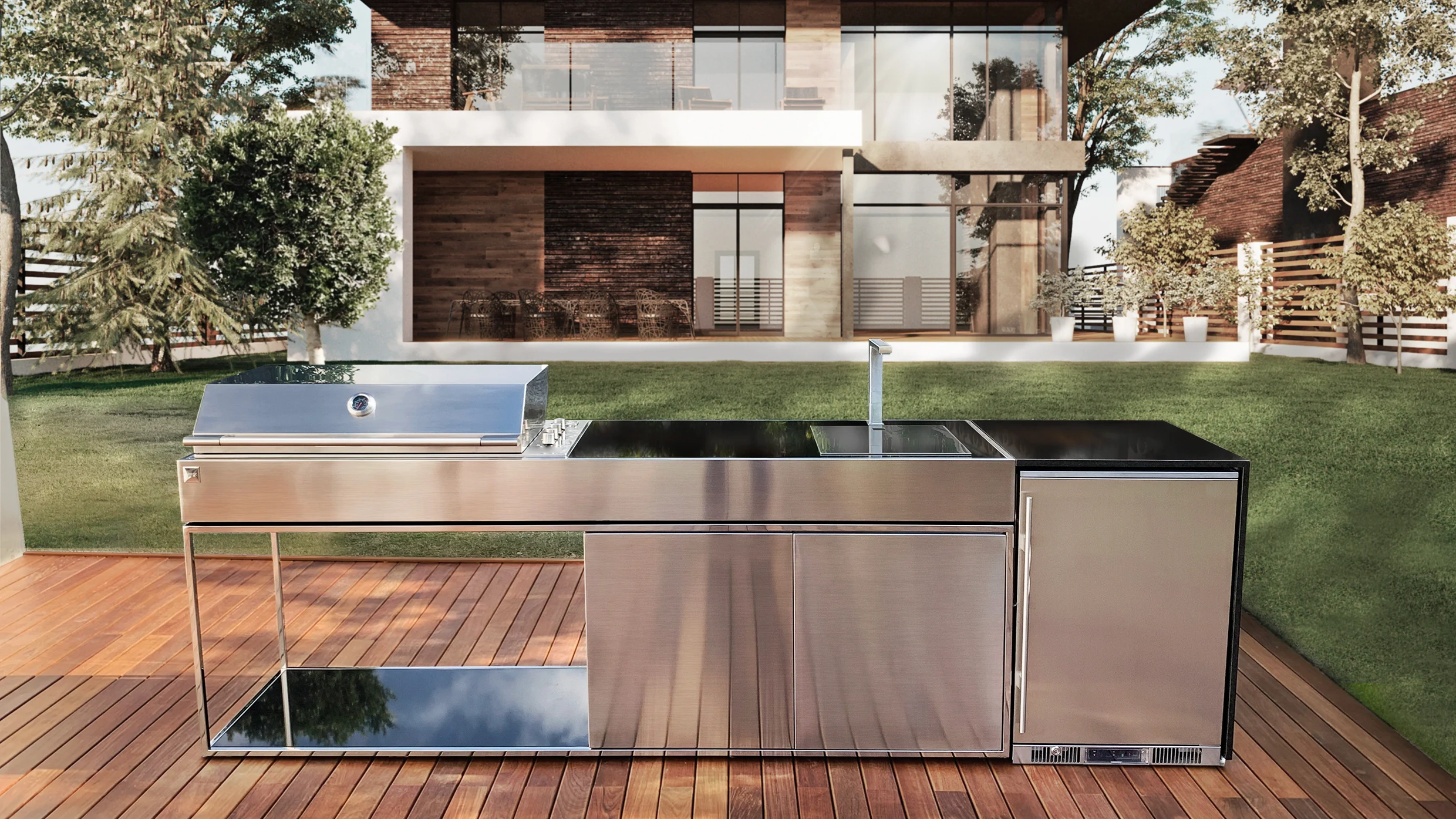 garden kitchen island