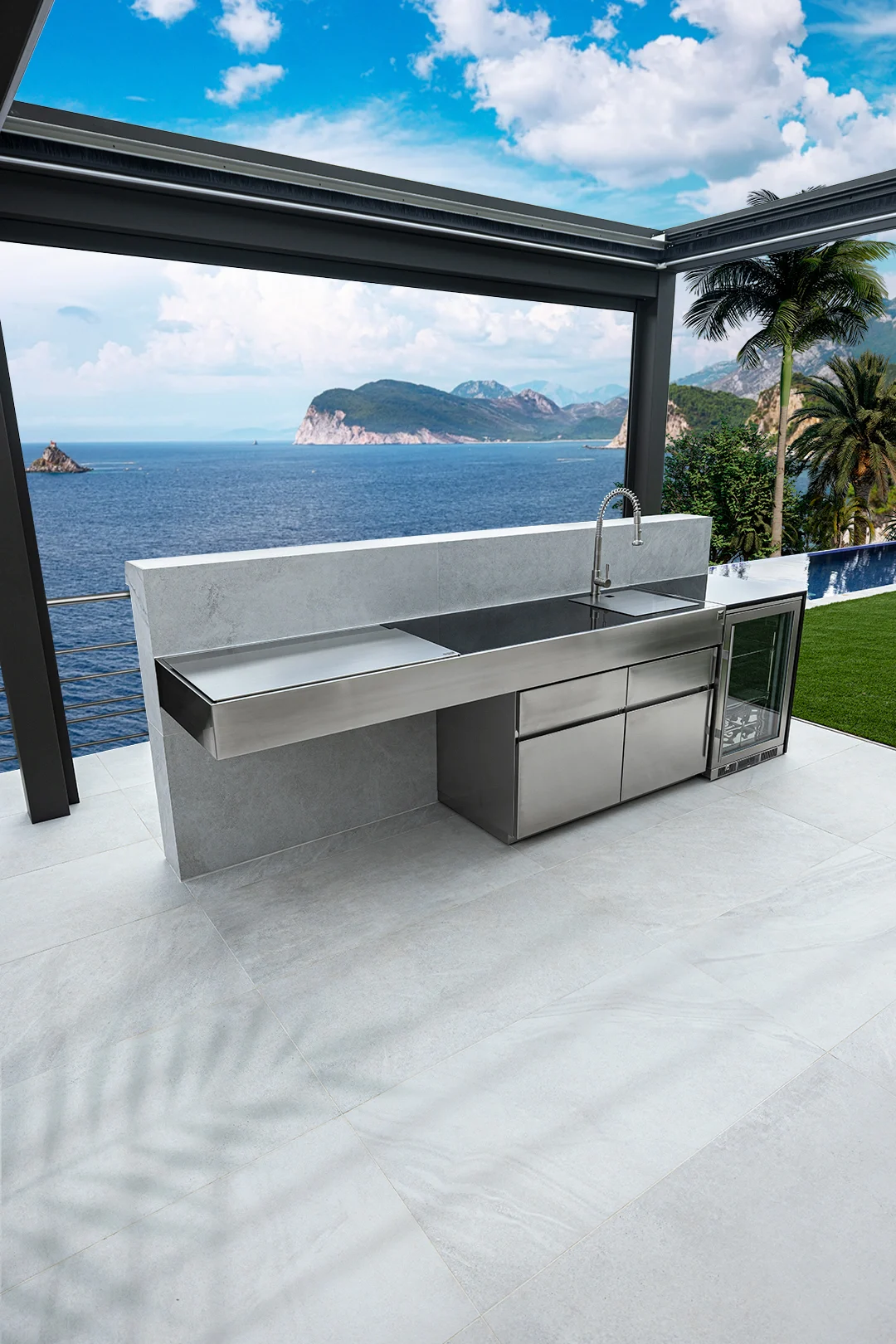outdoor stainless steel kitchen