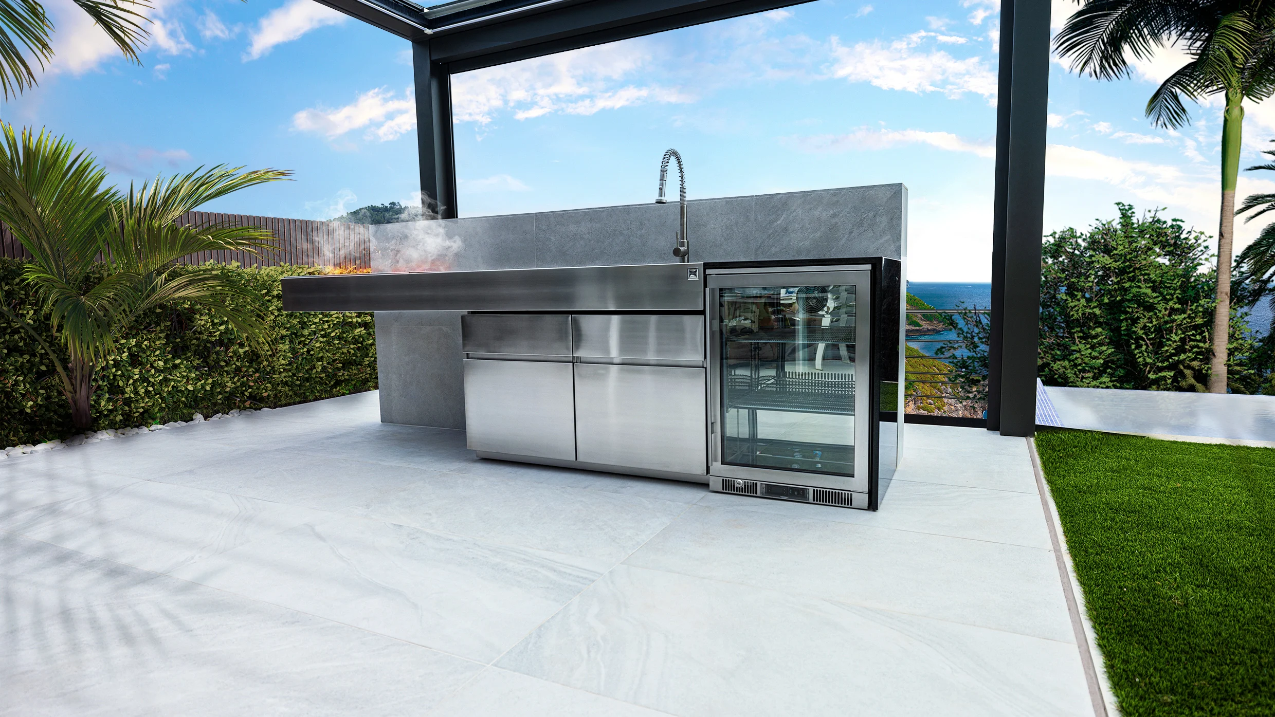 stainless steel outdoor kitchens