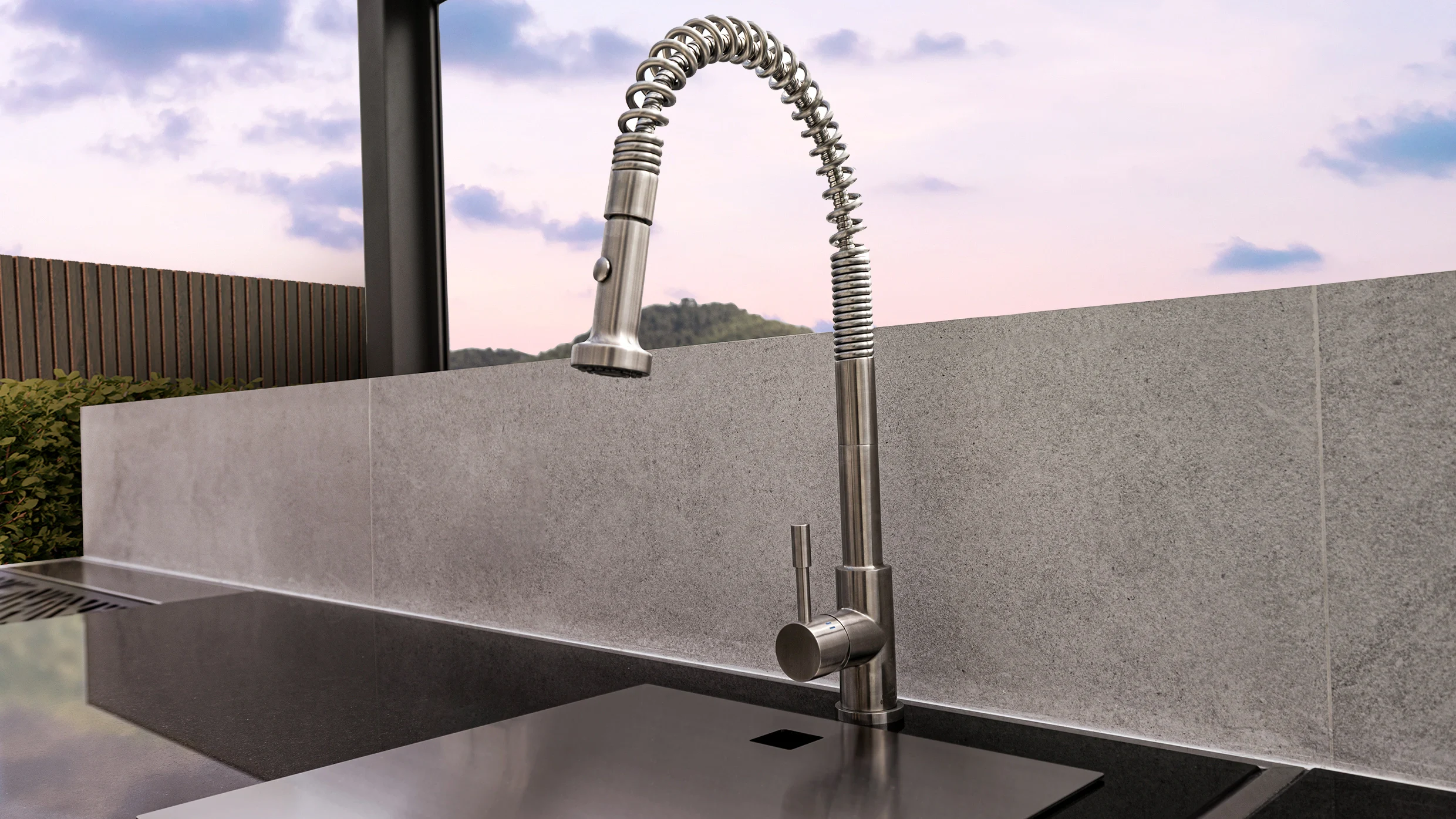 stainless outdoor kitchen