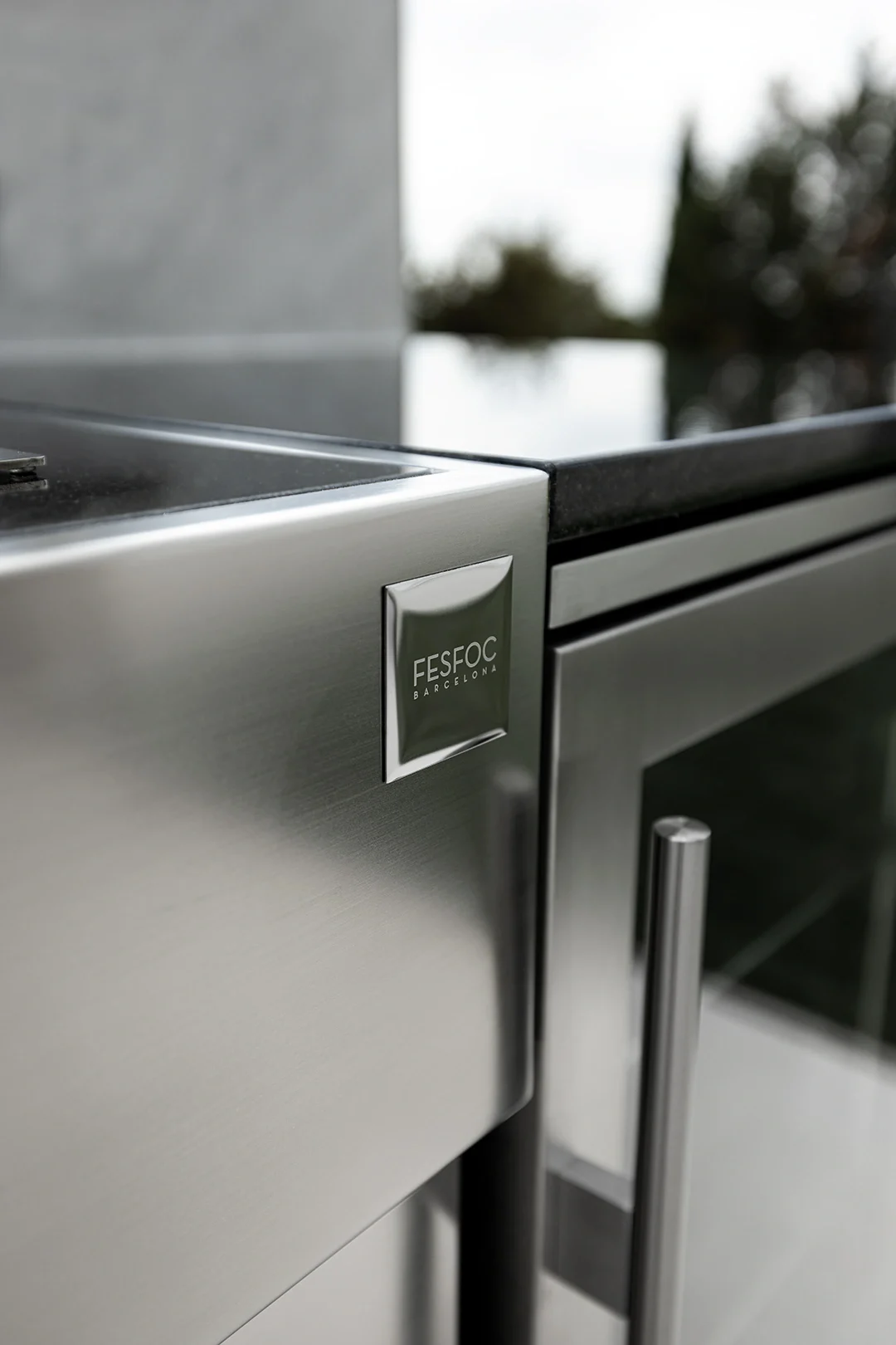 stainless outdoor kitchen