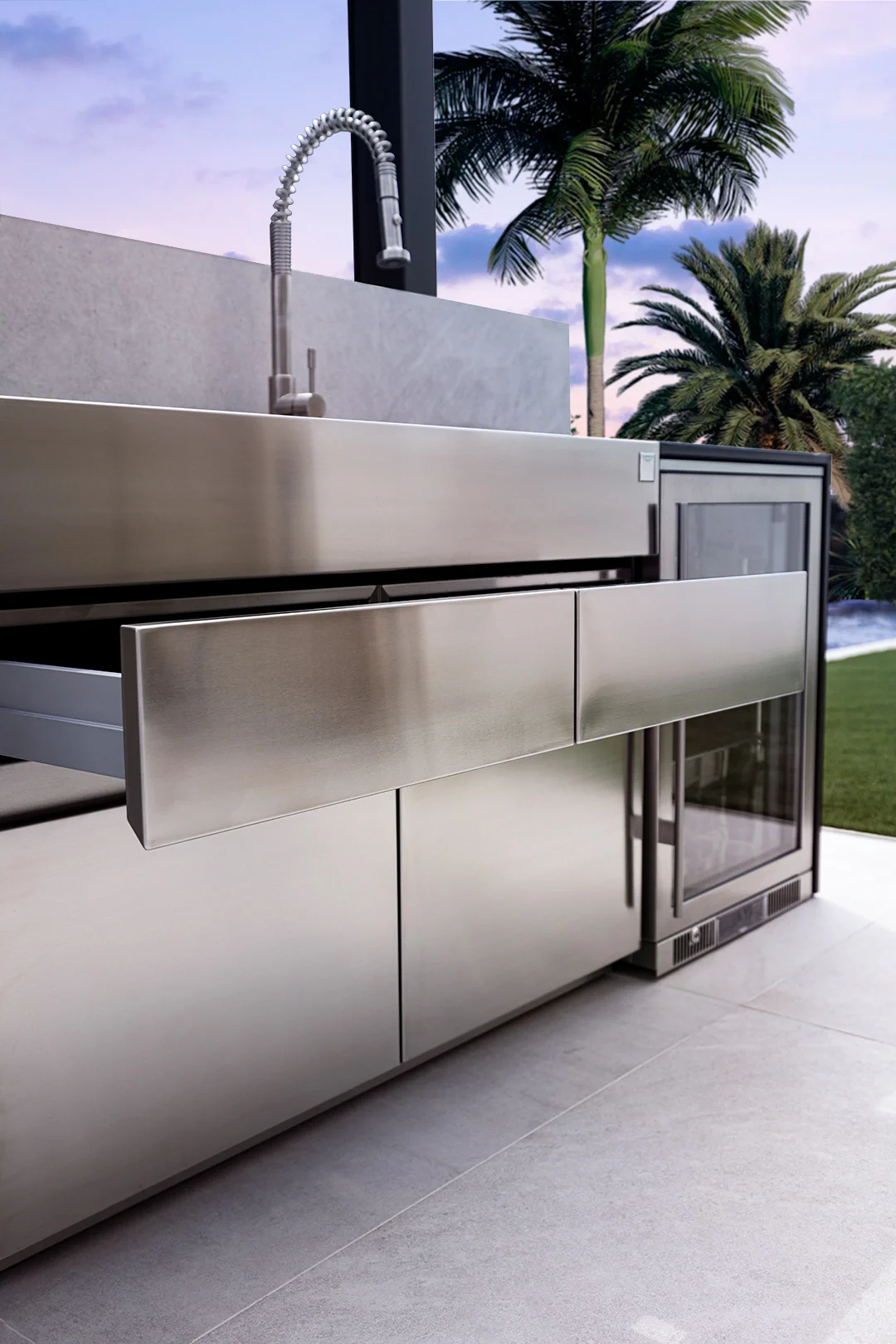 stainless steel outdoor kitchens