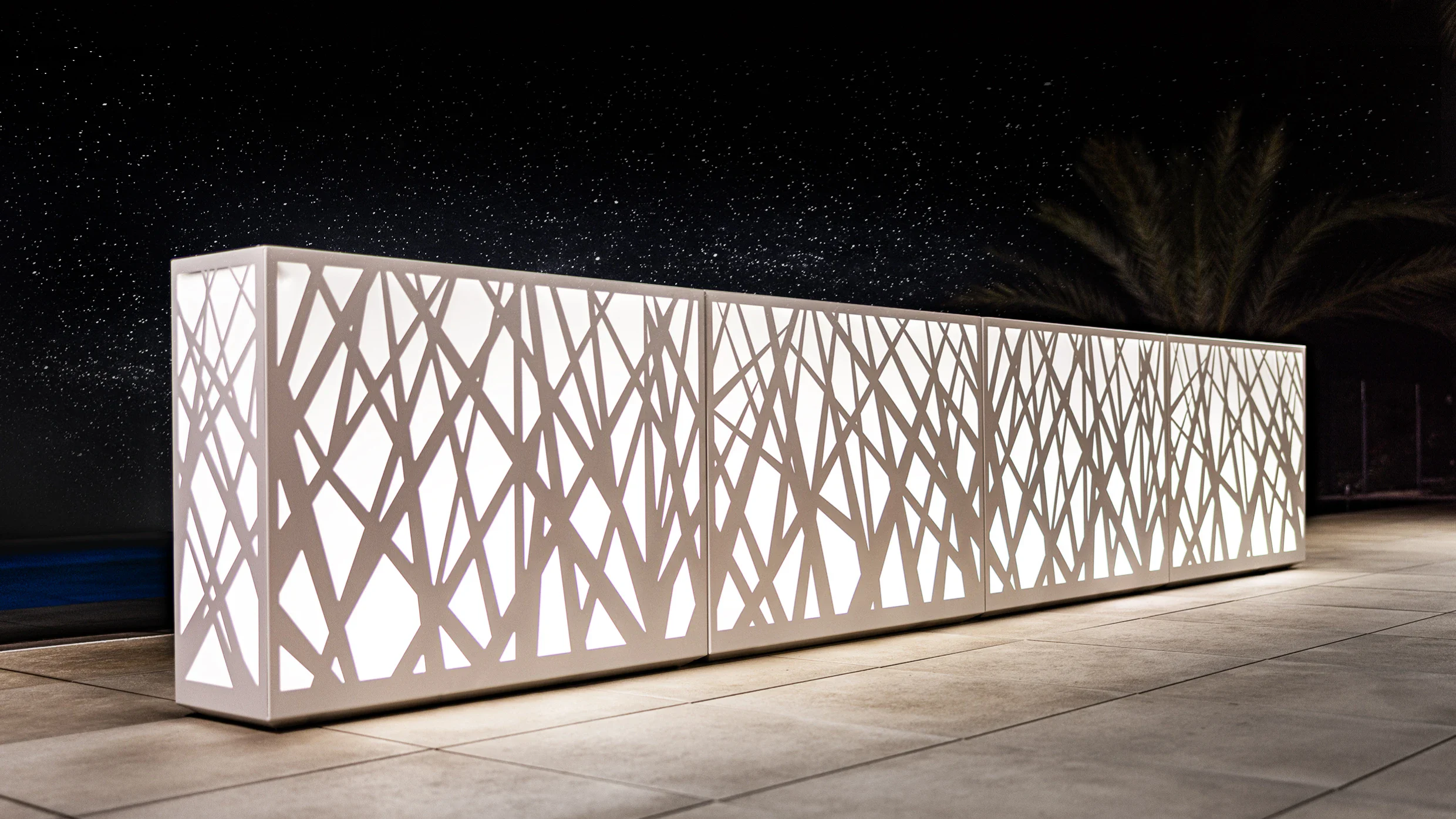 outdoor illuminated planters