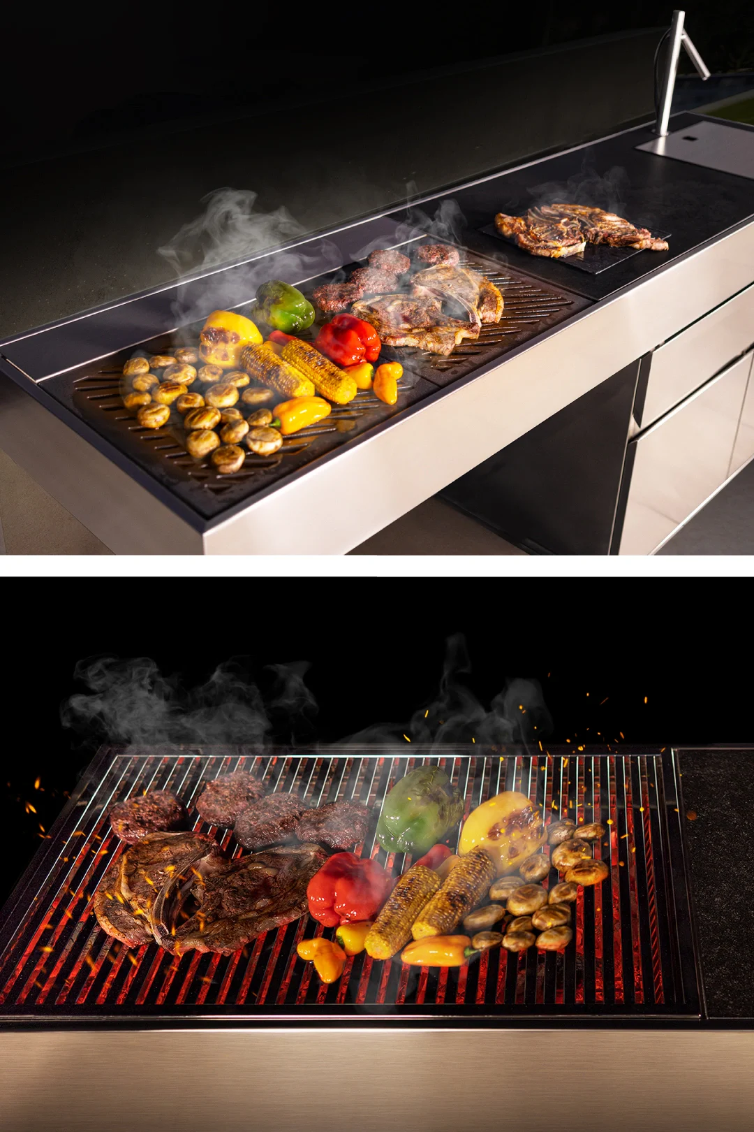 stainless steel bbq outdoor kitchen with sink