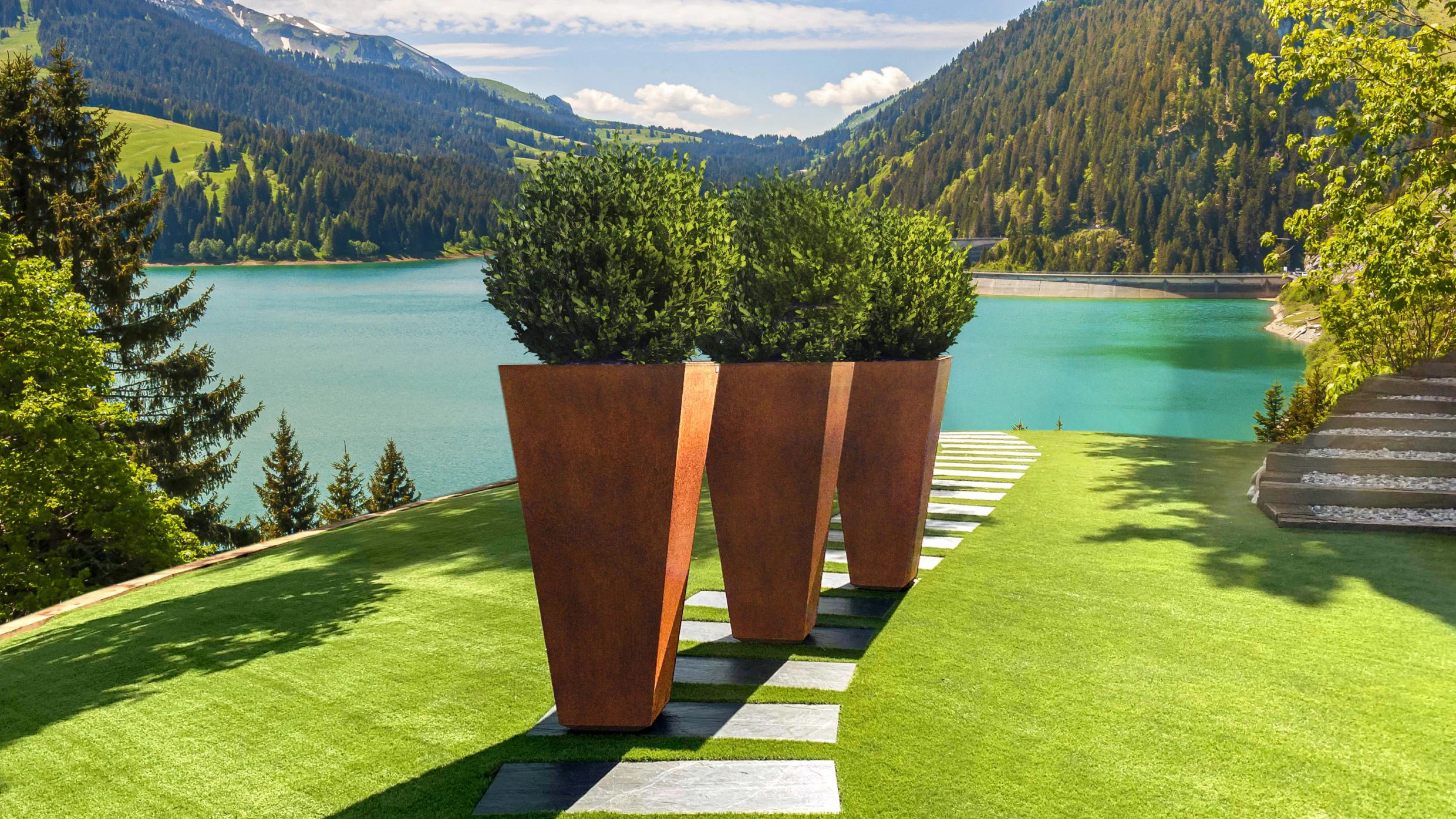 outdoor large flower planters