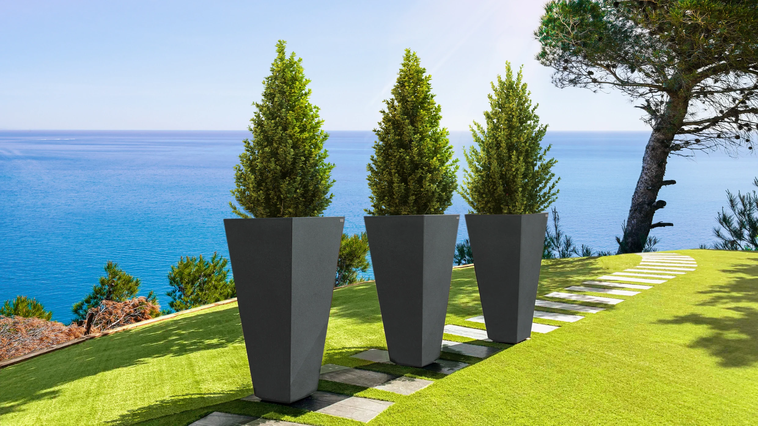 large outdoor planters