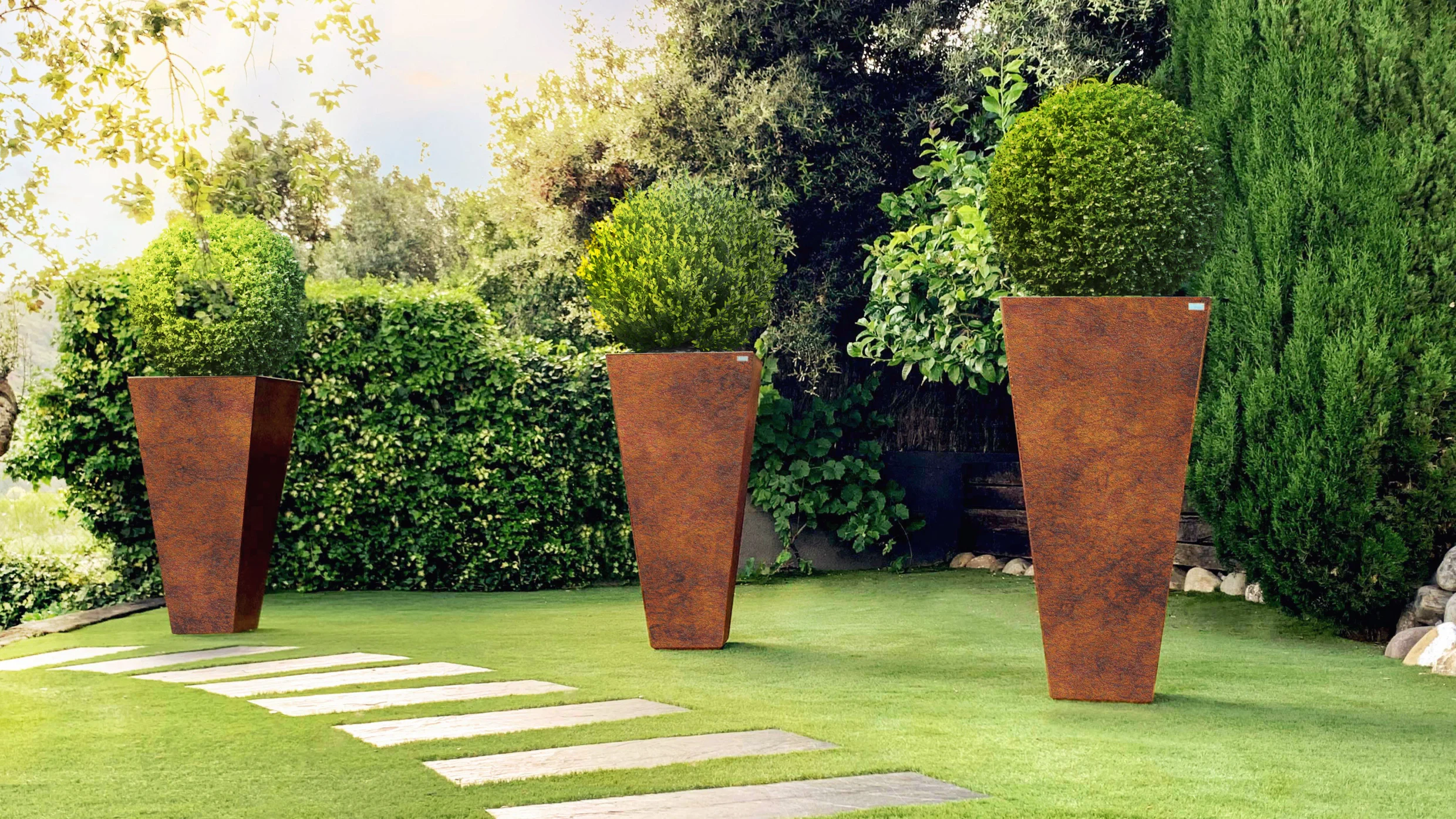 tall large outdoor planters