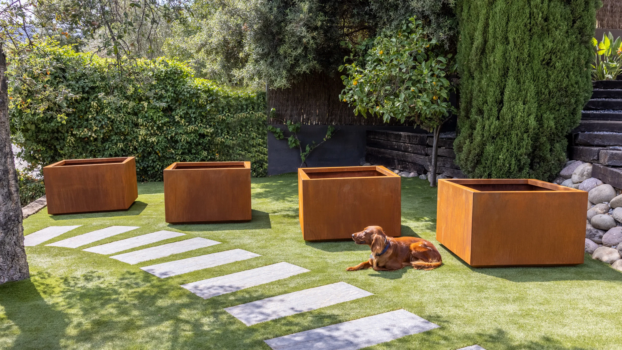 corten planter