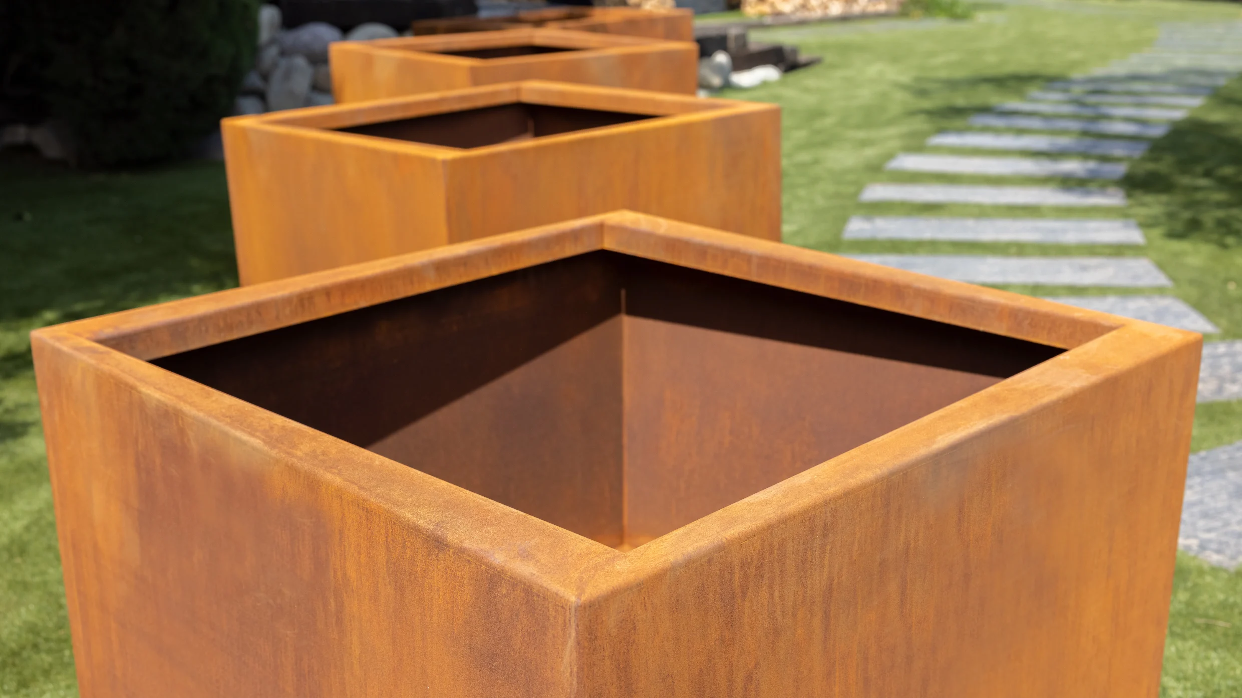 corten planters