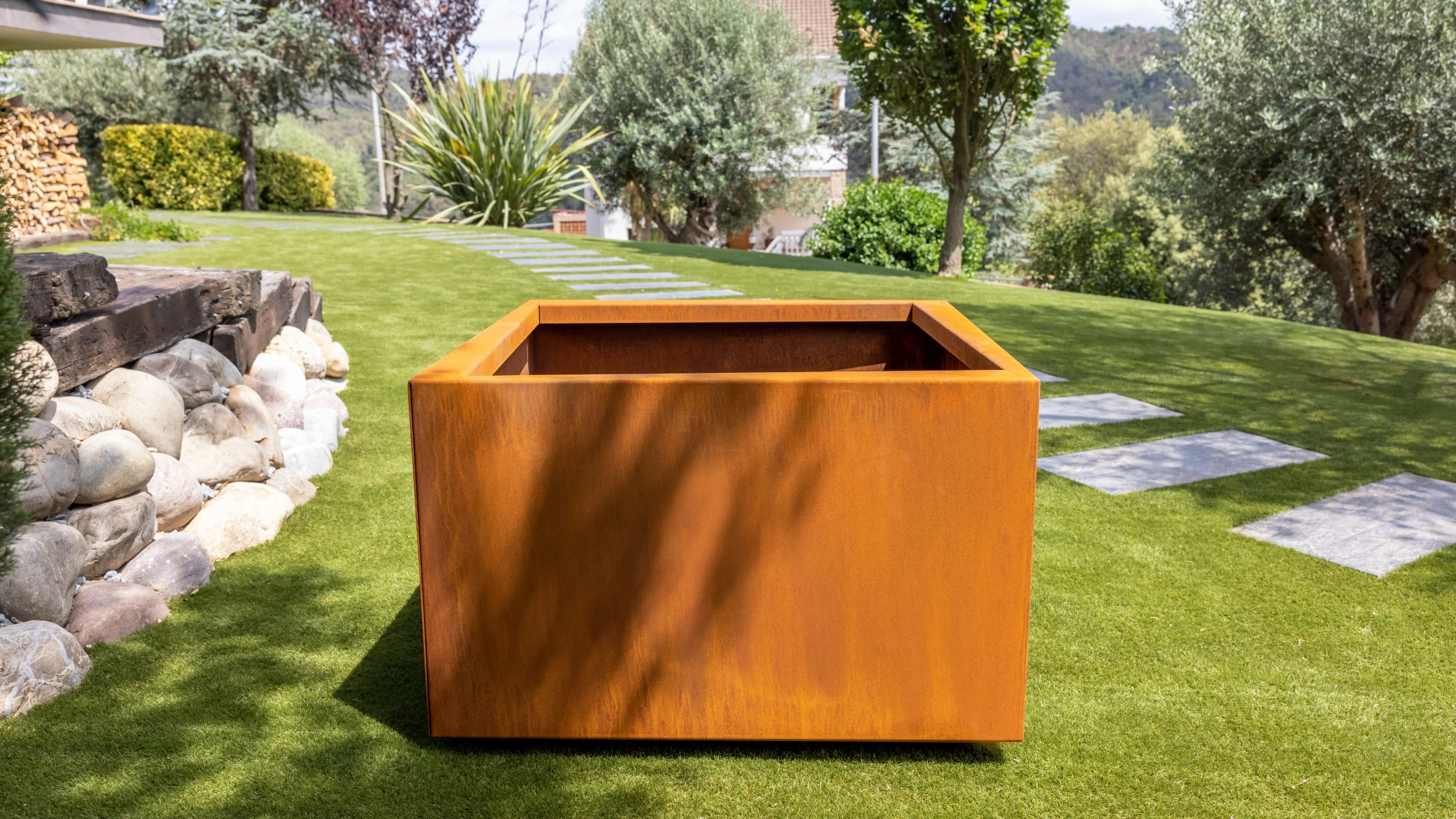 corten steel planter