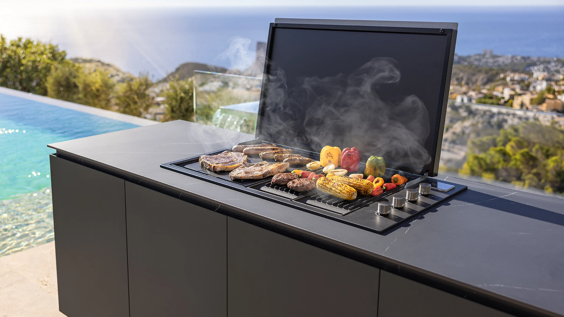 outdoor kitchen and bbq