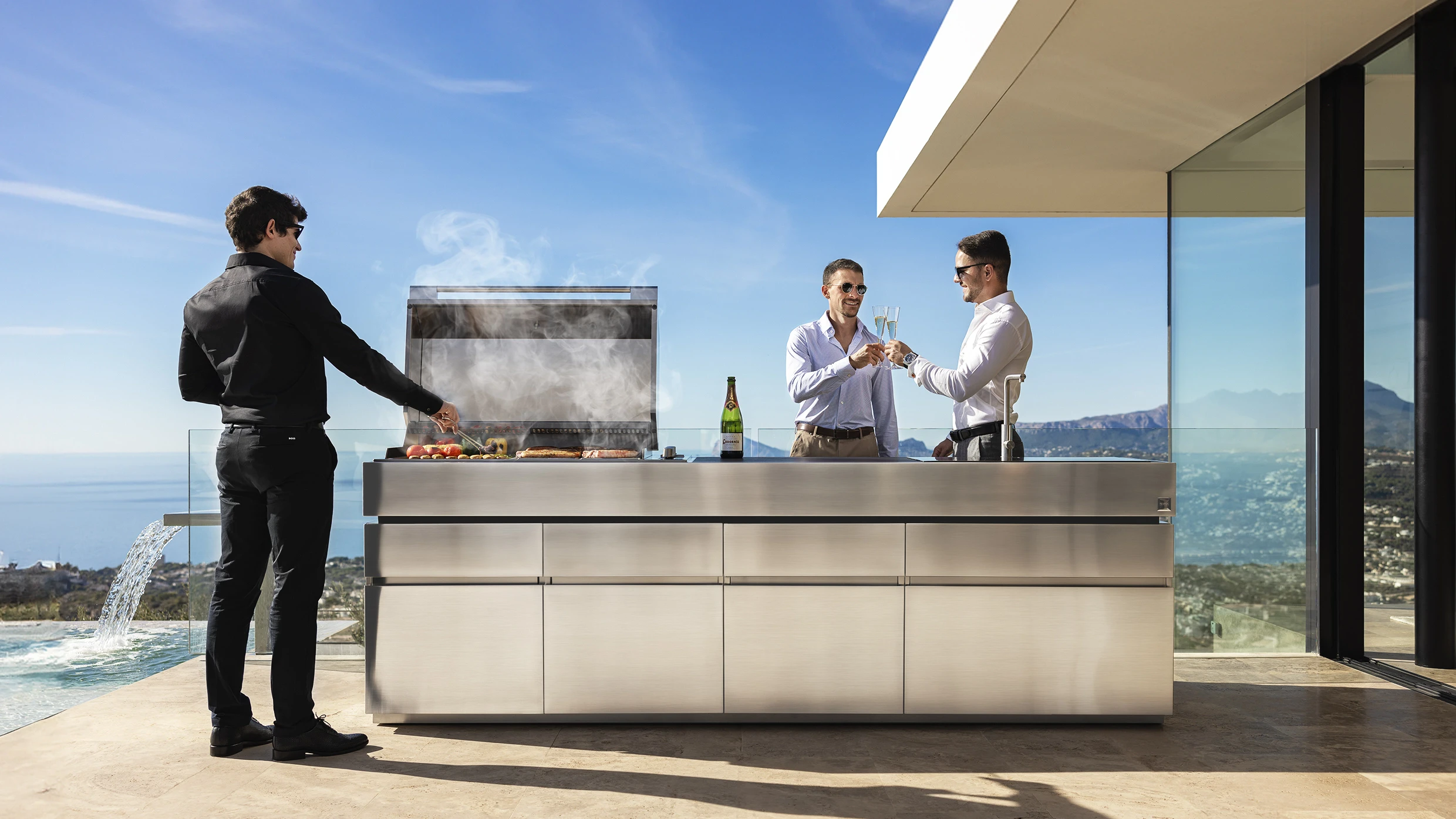 outdoor kitchen and bbq