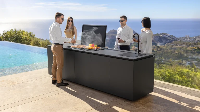 modern outdoor kitchen