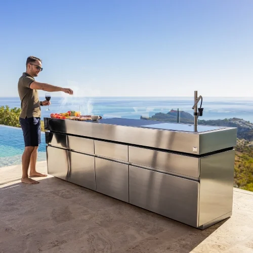 garden kitchen island